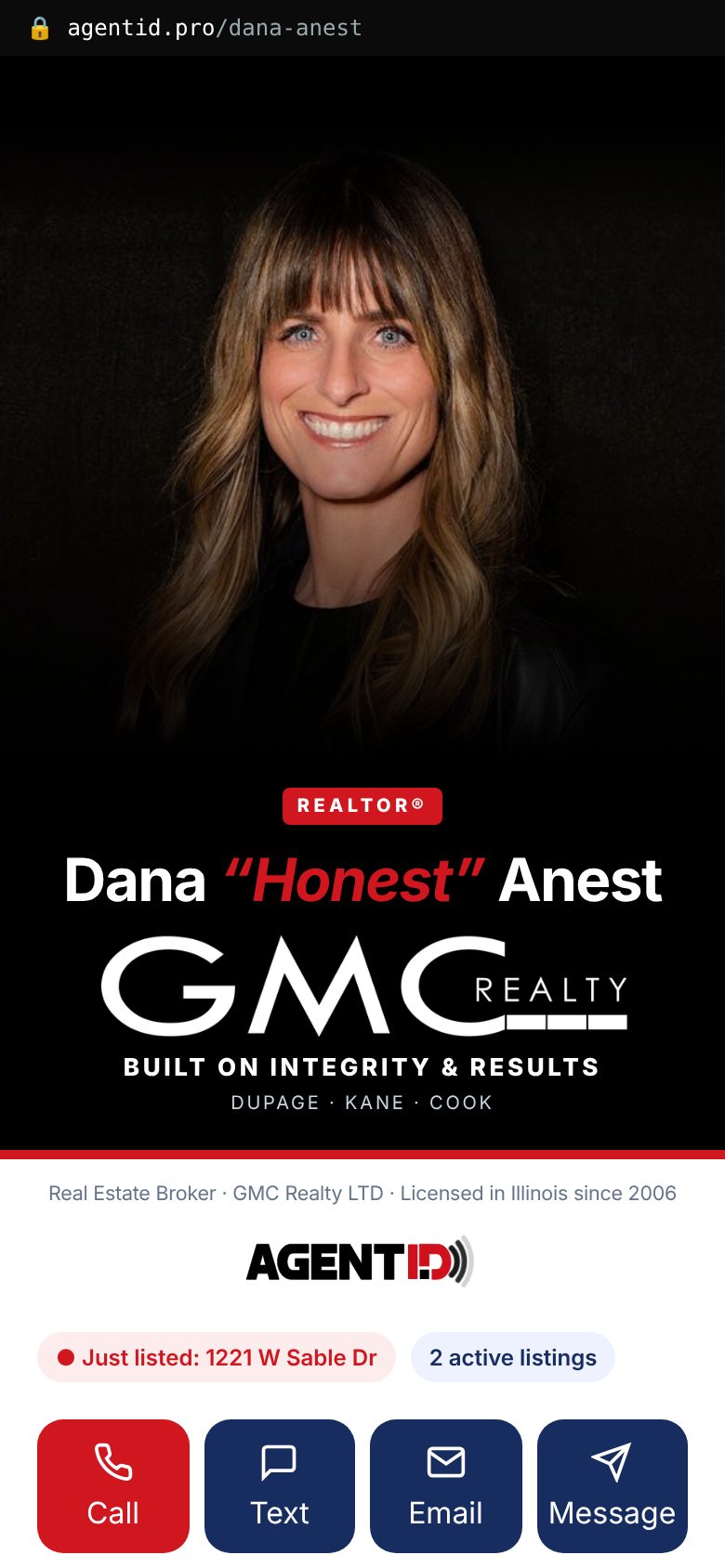 Dana Anest AGENT I.D. real estate profile